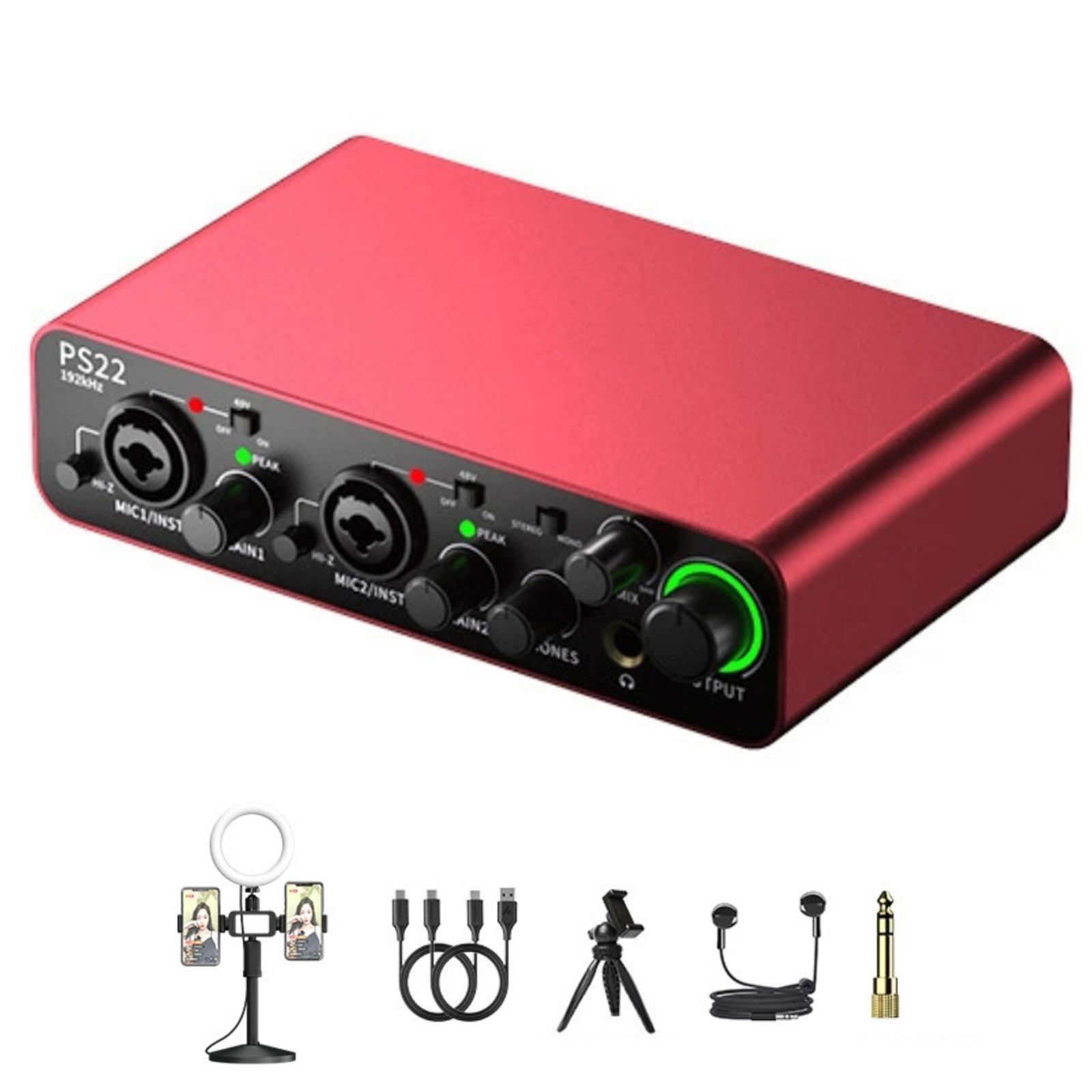 Interfacce audio USB professionali a 24 bit / 192 kHz per e streaming con ingressi multipli Plug and Play Scheda audio Plug and Play per podcast