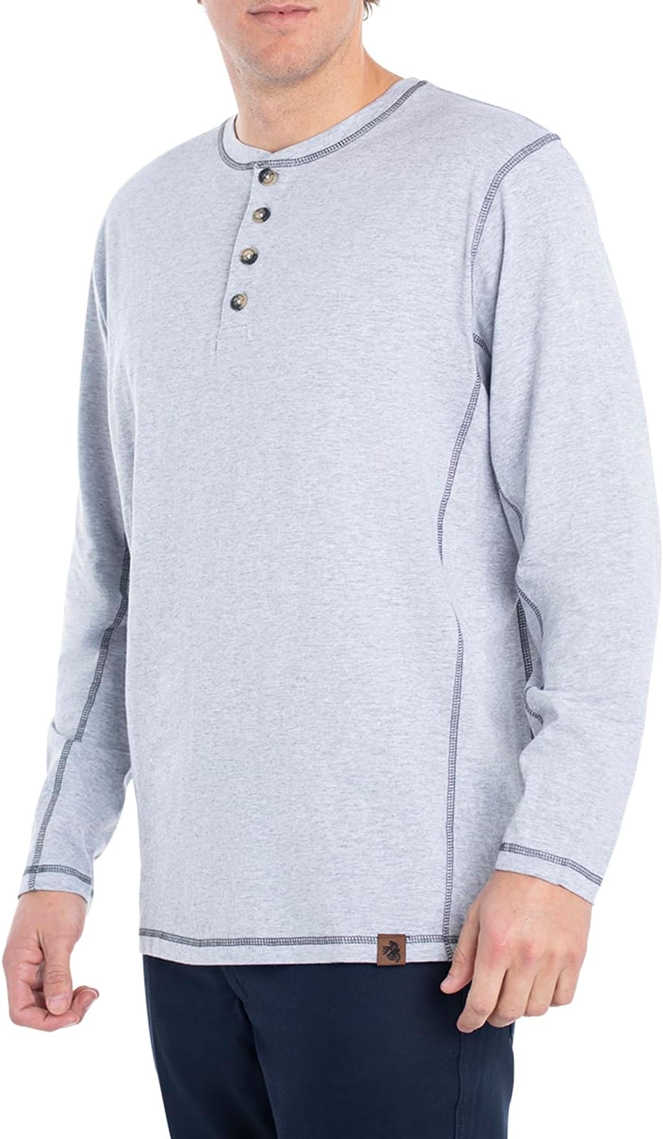 Legendary WhitetailsMen's Maverick Slub Henley Barnwood Henley Shirt