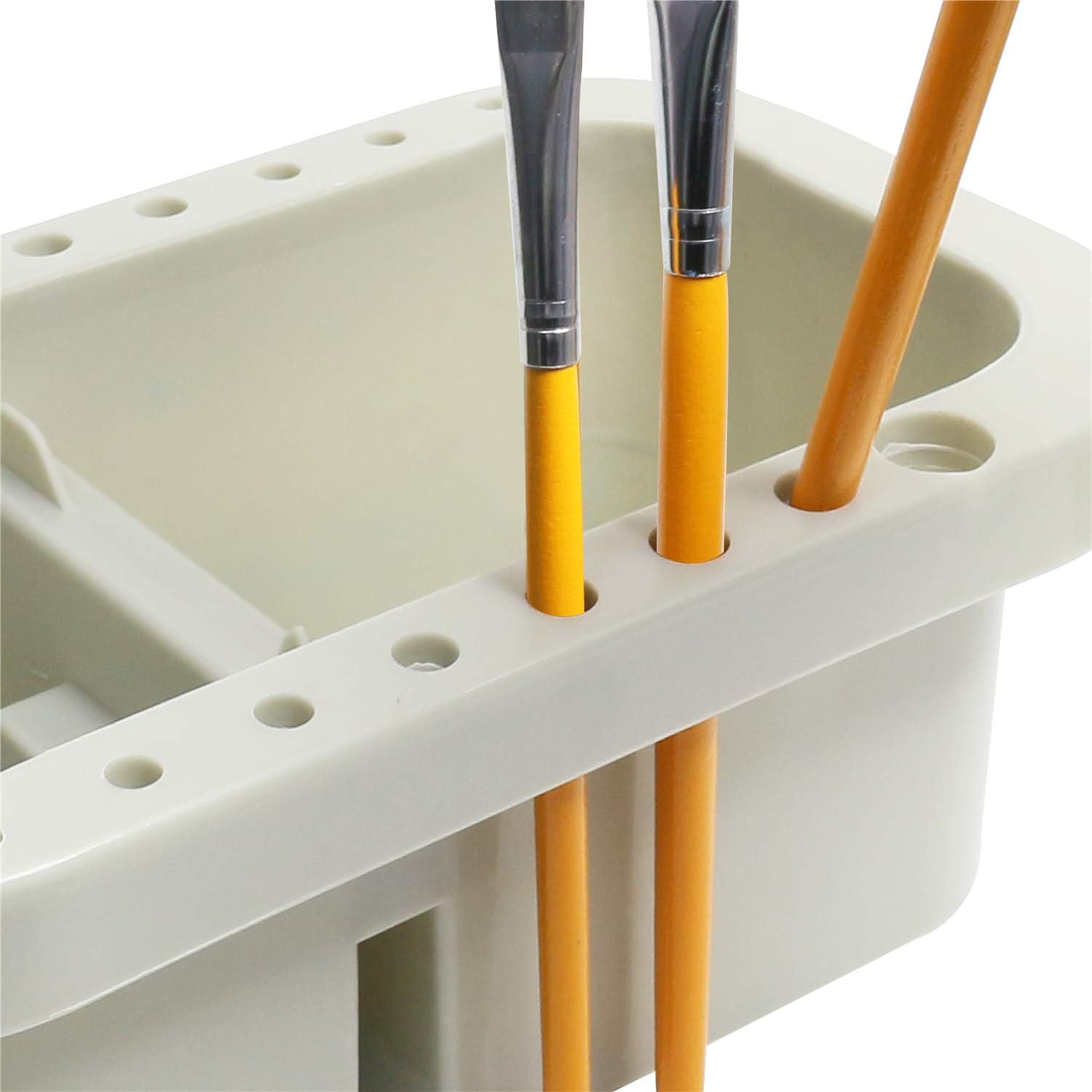 Grovind Paint Brush Basin Multipurpose Paint Brush Cleaner Plastic Paint Water Cup with Paint Brush Holder and Palette