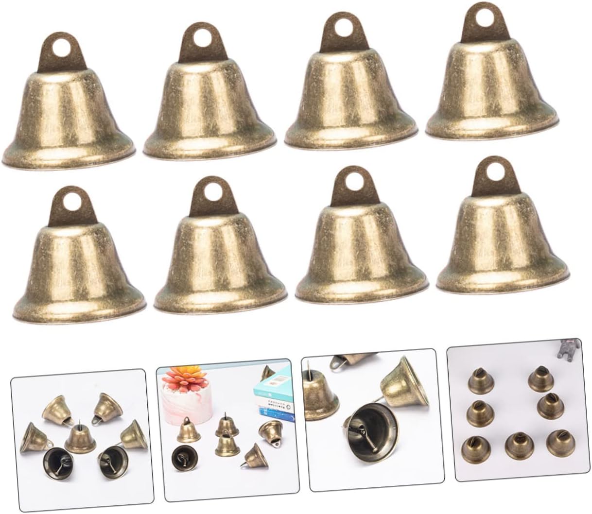 Veemoon 25Pcs Vintage Iron Bells for Craft Projects DIY Wind Chime Supplies for Holiday Decorations and Garden Charm Small Jingle Bells for Christmas Events