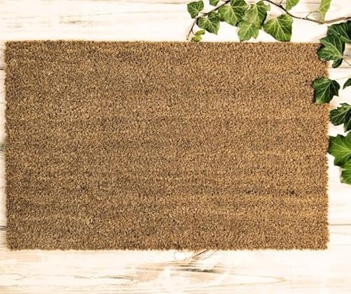 Trendi Coir Matting for Entrances - Cut to Size- Tough Bristles - Doorway Natural Coconut Entrance Mat Strips - Doormats (45cm x 75cm)