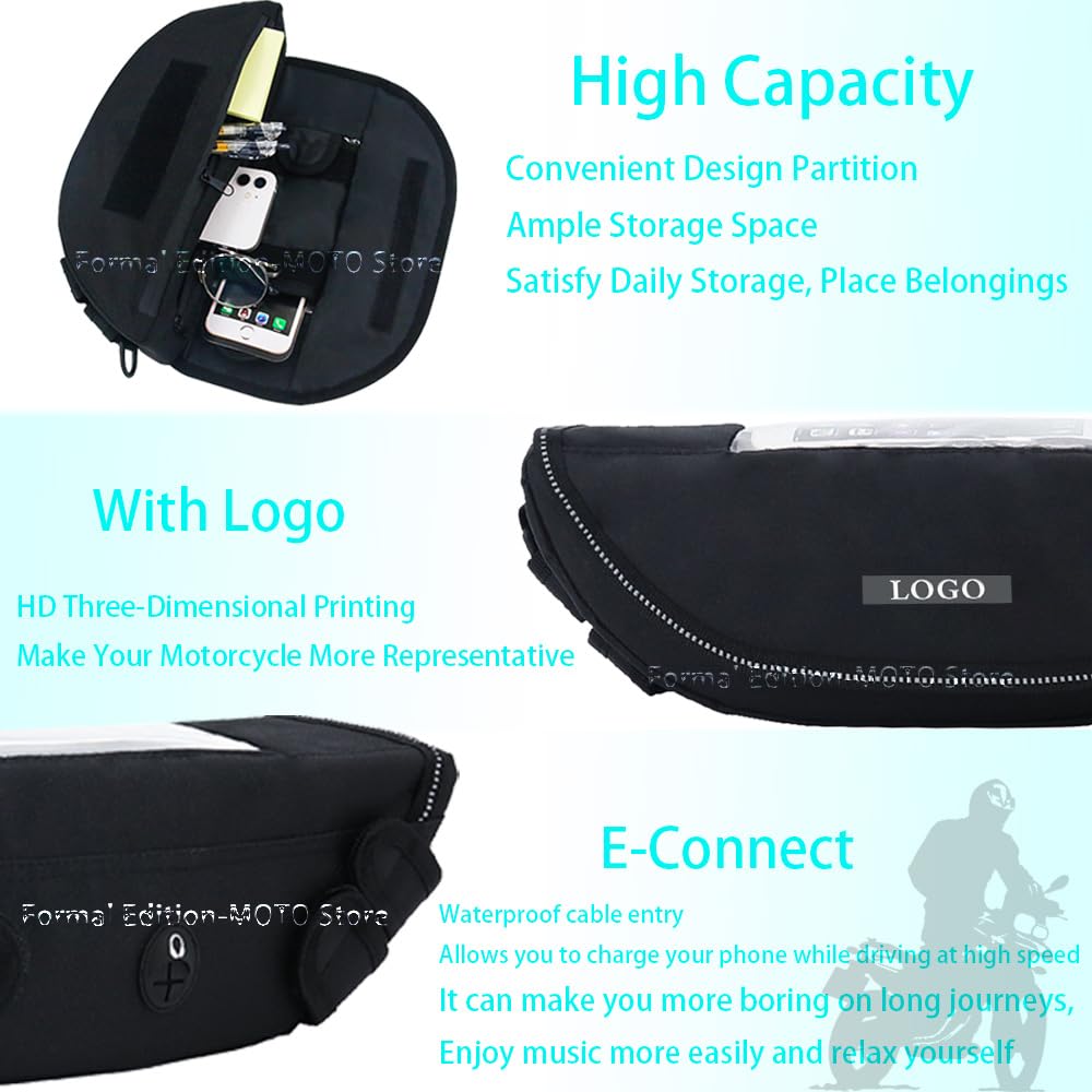 Generico Borsa da manubrio per F900XR F900R Navigazione Moto Impermeabile Telefono Portatile