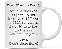 Vista 19 de Andaz Press Taza de café personalizada divertida con texto en inglés "Dog Mom", regalo de broma para la mejor mamá de perro cocker spaniel, muerde