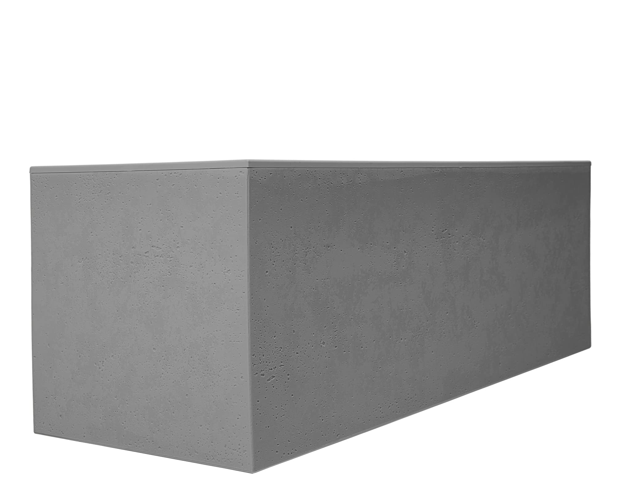 Ondis24 Pflanzkübel Basalt, 57L Pflanzvolumen, rechteckig, Blumenkasten mit Wasserspeicher in Beton-Optik, Balkon Terrasse, Blumenkübel (Grau, 57 Liter)