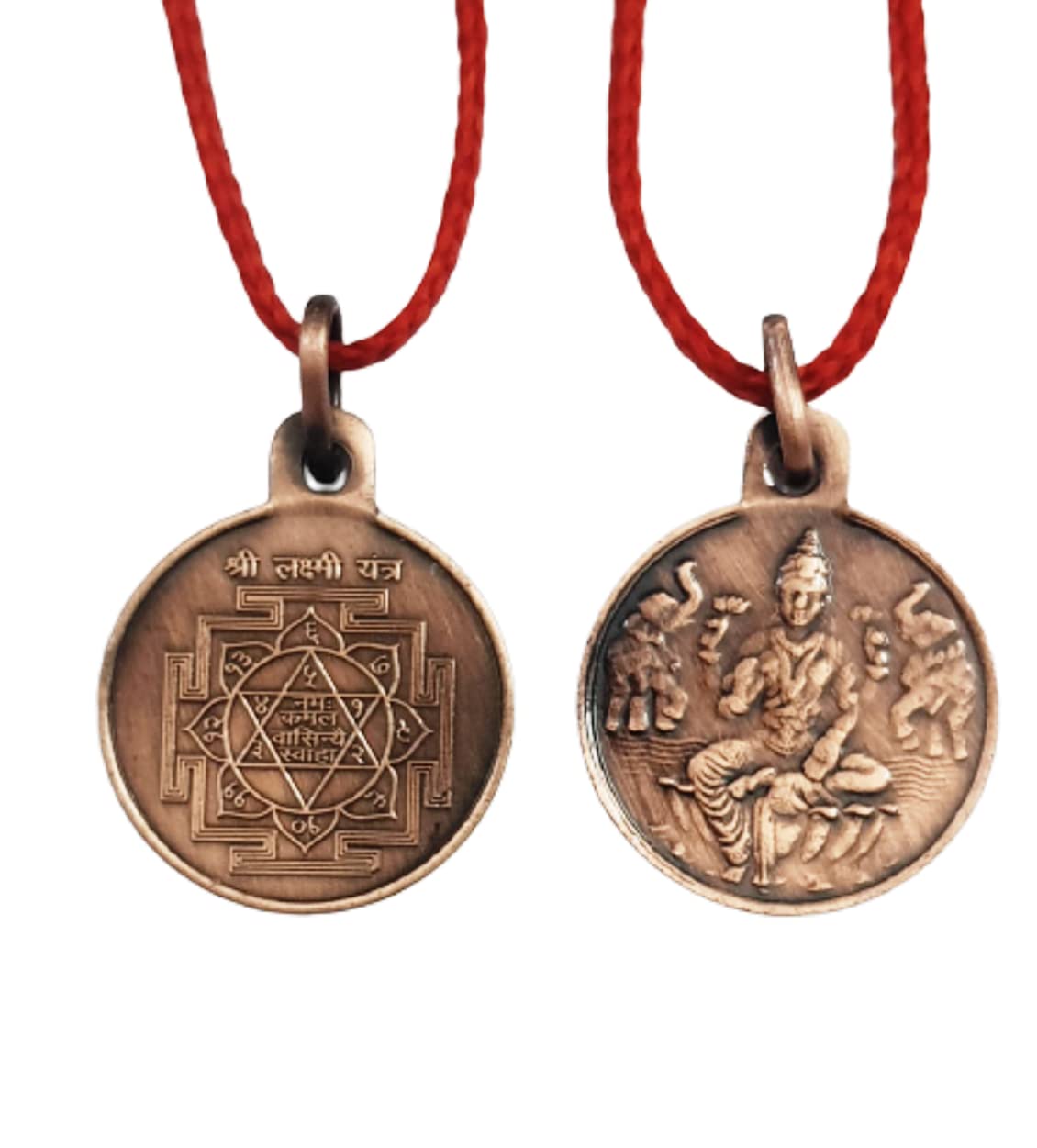 numeroastro Shri Laxmi Yantra Locket | Pendant In Pure Copper (Oxidized Finish) (6 Grams Approx) (1 Pc)-picture-33