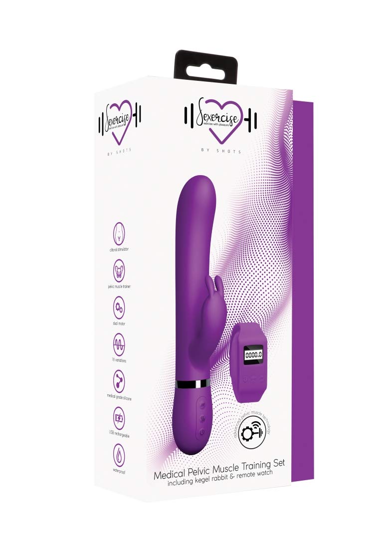SEXERCISE Vibromasseur Rechargeable Télécommandé Kegel Rabbit Violet