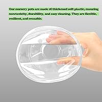 Vista 3 de Paquete de 21 macetas transparentes de vivero de 3.5/5/6 pulgadas para plantas, macetas transparentes para plantas con agujeros de drenaje, macetas