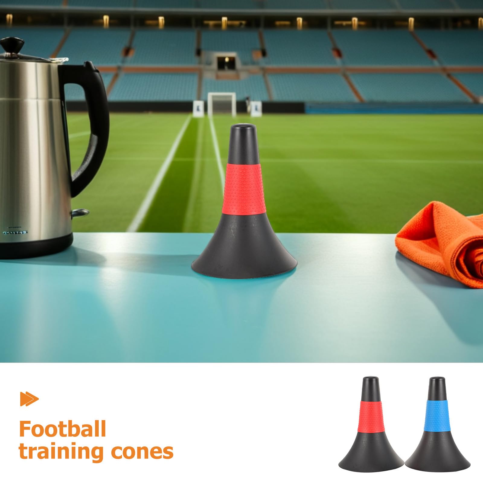 SUPVOX 6 Conos de fútbol para Entrenamiento - Conos Deportivos de fútbol, ​​Equipo de Entrenamiento para Patinaje, Baloncesto, ​​Ejercicios de 23 cm