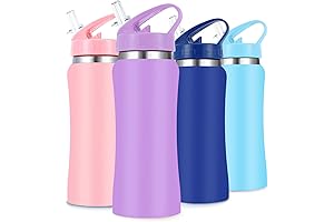 12oz Kids Water Bottle with Straw