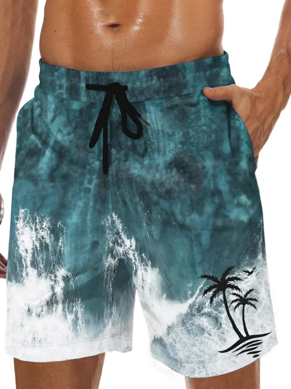 MARZXIN Badeshorts Herren Schnelltrocknend Badehose für Männer mit Meshfutter Boardshorts Lang Strandshorts Atmungsaktiv Schwimmhosen Jungen Beachvolleyball Surfen S-3XL