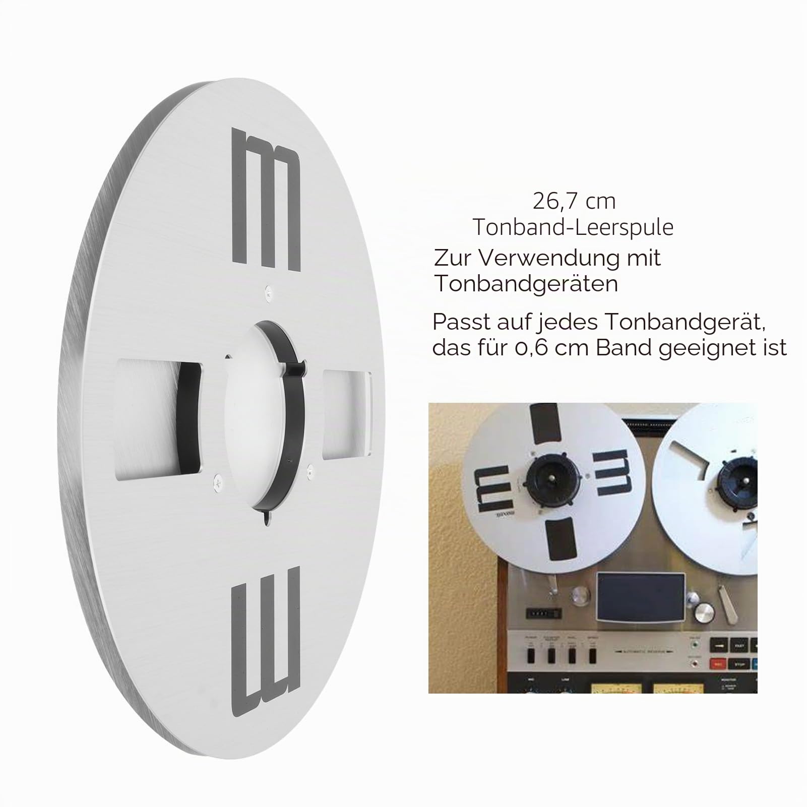 banapoy 1/4 10,5 Zoll Leere Bandspule, 4 Löcher, Universelle Tonaufnahme mit Offener Rolle aus Aluminiumlegierung, Leere Tonbandspule für die von Tonaufnahmen mit Offener Rolle