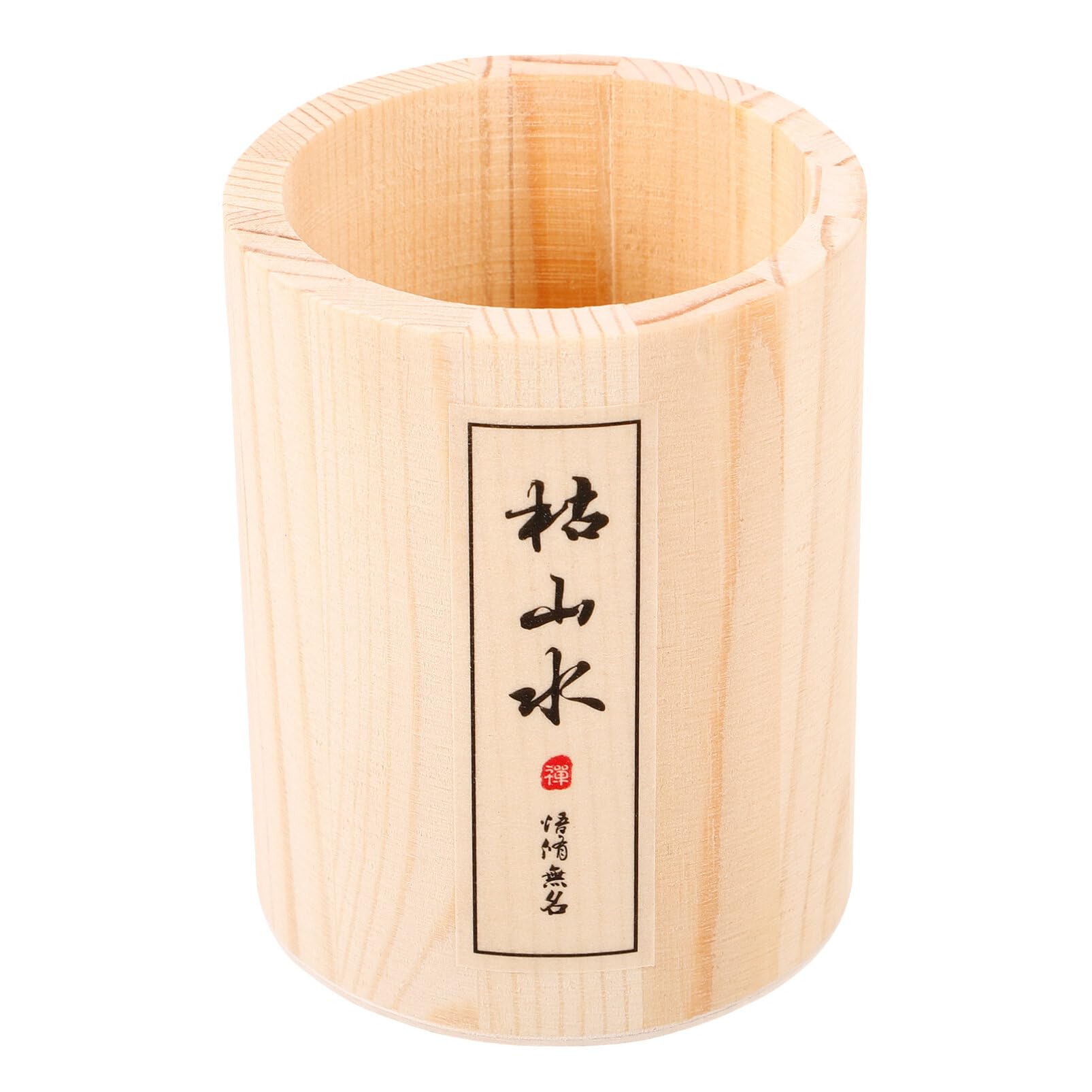UPKOCH Wood Storage Box Zen Garden Mini Rakes Organizer Multi-functional Wood Bucket Wooden Pen Holder for Pens Makeups