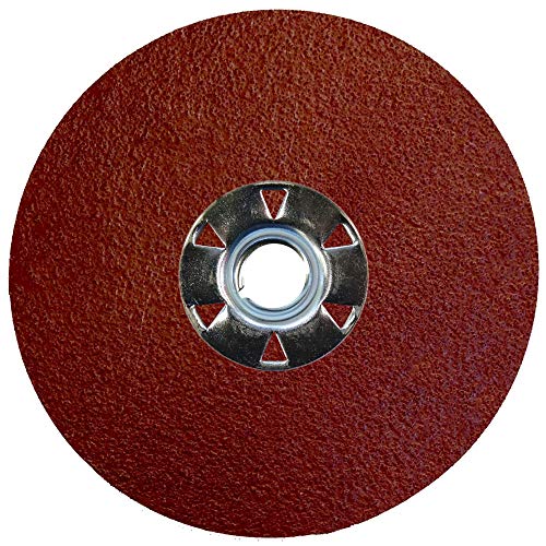 Image of Weiler 60603 Tiger Aluminum Resin Fiber Sanding & Grinding Disc, 4-1 /2 inch Diameter, 60 Grit, 5 /8 inch - 11 Hub (Pack of 25)