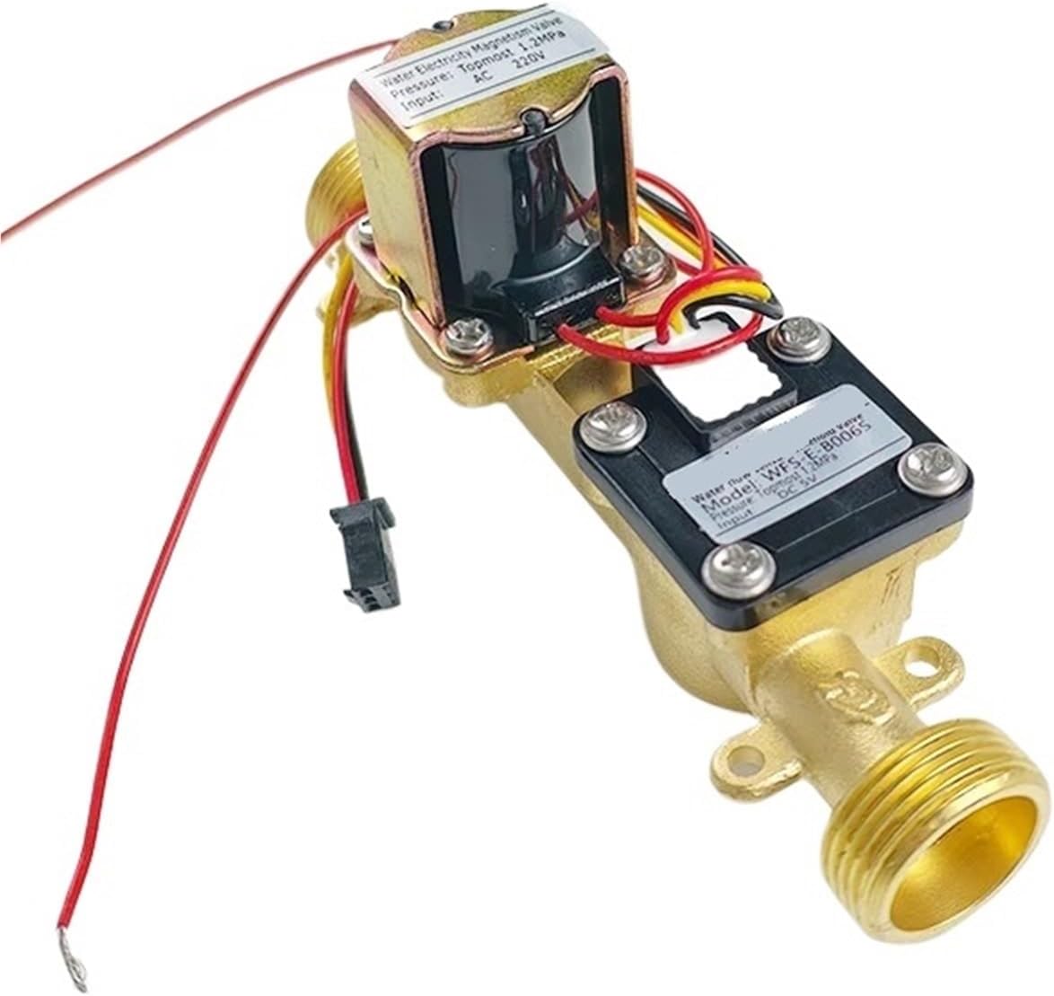 Electromagnetic valve flowmeter integrated valve Mixing valve, high temperature water valve 12VDC24V220V(24v plug)