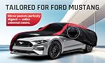 Mustang Car Cover Waterproof All Weather with Red Strip Design, Custom Fit for Ford Mustang 1994–2025, Mustang Accessory with Door Zipper & Windproof Straps