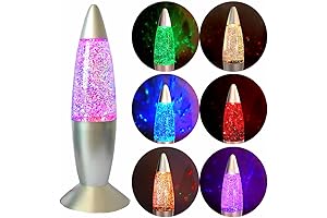 World's Smallest Lava Lamp: 7.28" Glitter Lamp Mini Groovy Glow Lamp Liquid Motion