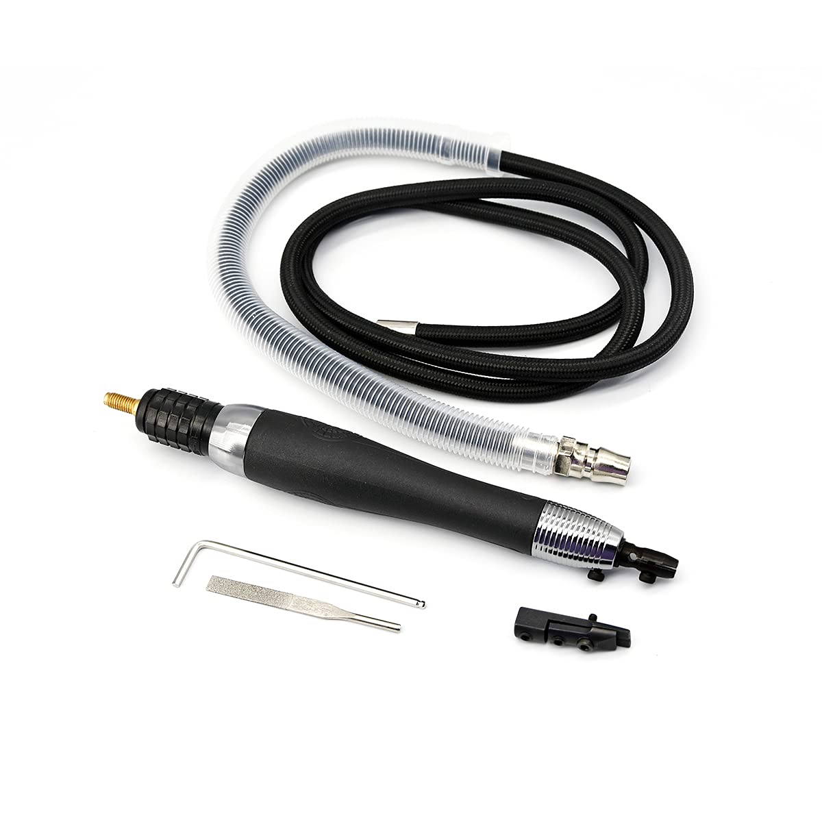 NTCEOBO Air Grinder 1/8 Inch Air Grinder TLL-07 Middle Ultrasonic File Polishing Machine Grinders Lapping Tool In Black