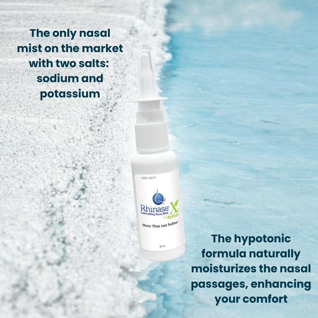 Rhinase X Lubricating Nasal Mist Spray with Xylitol | Long Lasting Symptom Relief from Nasal Dryness | Less Sneezing, Itchiness, Nasal drip and Congestion — Amazon image 6