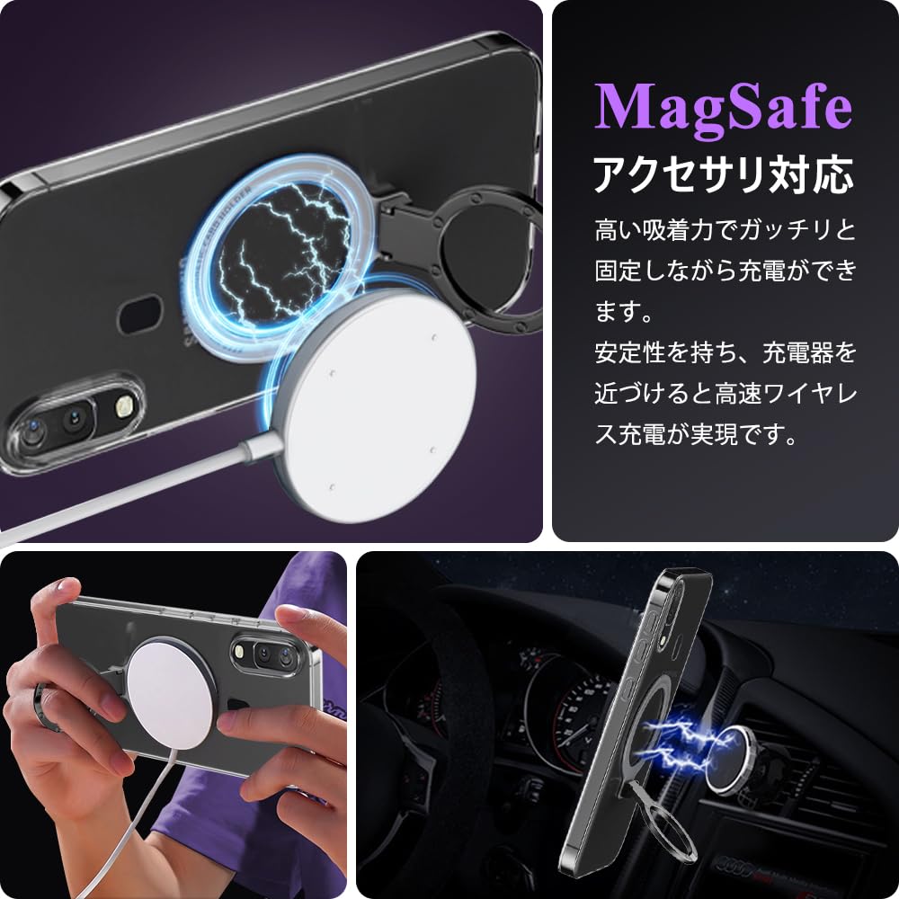 Amazon.co.jp: 対応 Galaxy A30 ケース SCV43 透明 リング付き