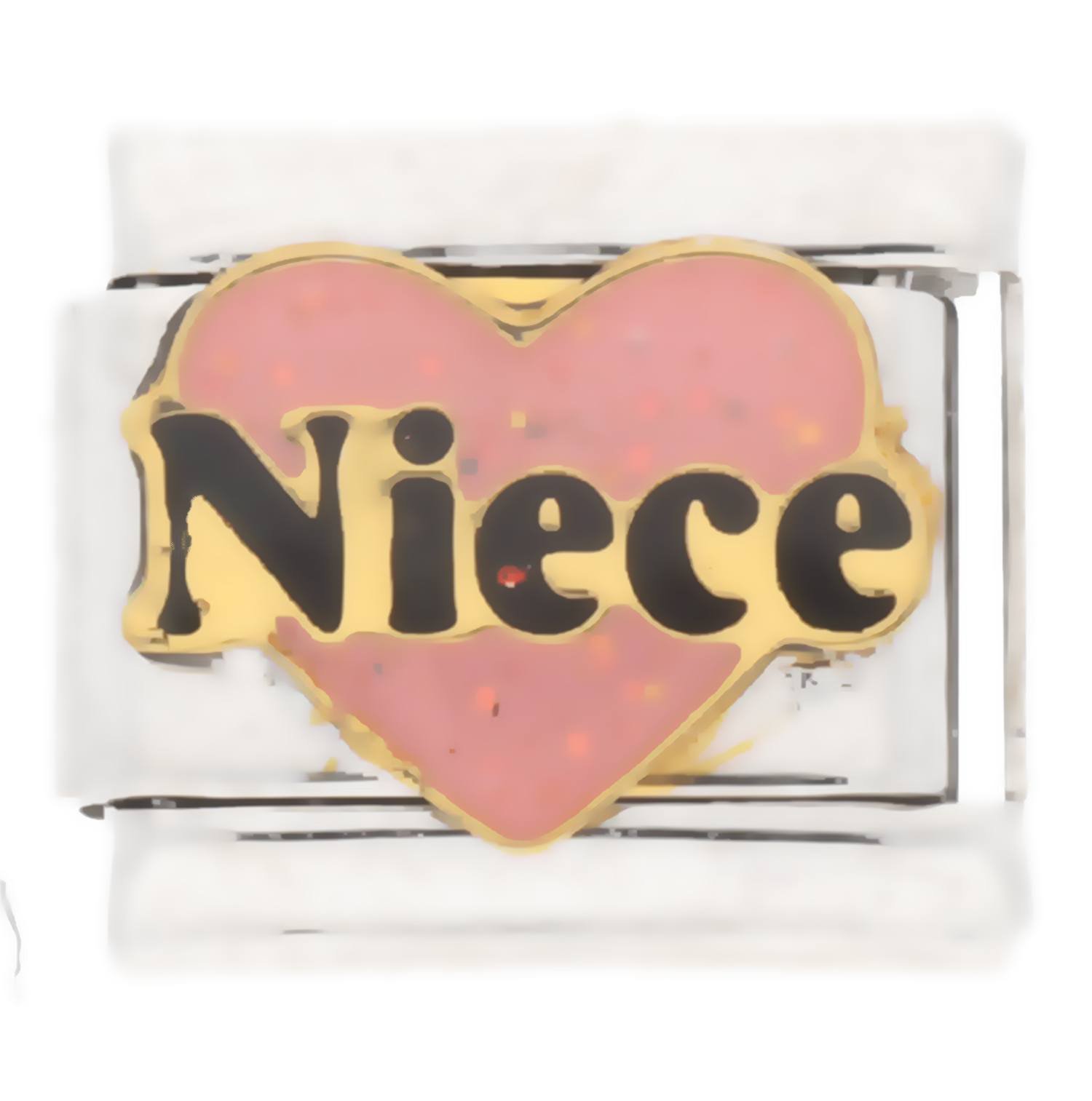 Daisy CharmPink Niece Heart Fits all 9mm Italian Style Charm Bracelets