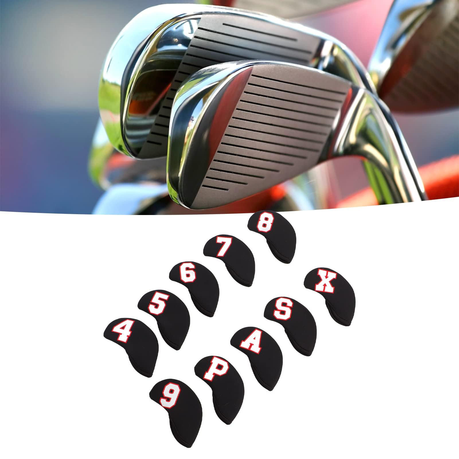Alomejor 10 Stücke Golf Eisen Headcover Golf Club Head Cover Golf Club Schutzhülle
