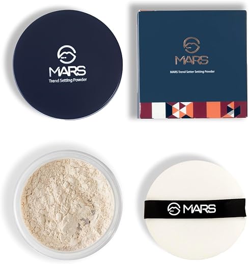 MARS Trend Setting Loose Powder, Lightweight and Long Lasting, Ultra Fine Setting Powder for Face Makeup, 8 gm (03-SOFT LI...