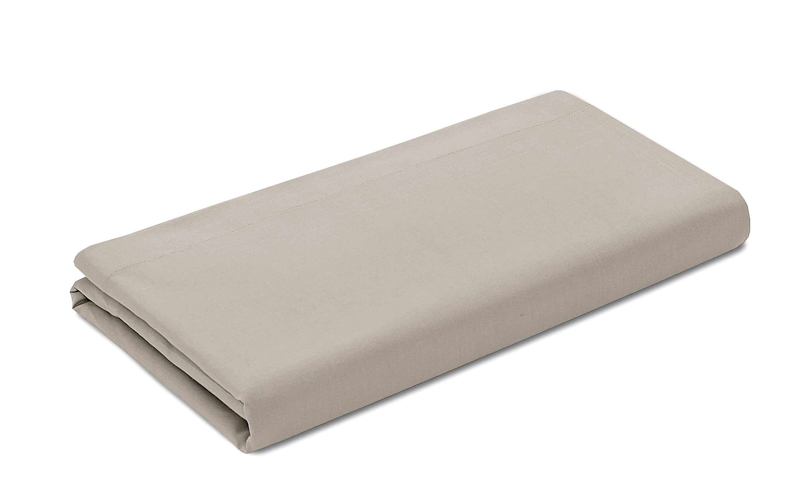 VISION - Lenzuolo piano - 100% cotone - Colore: Beige - 270 x 300 cm - Letto matrimoniale - Fibre naturali - Tessitura fitta - Tessuto morbido e traspirante - Certificato Oeko-Tex