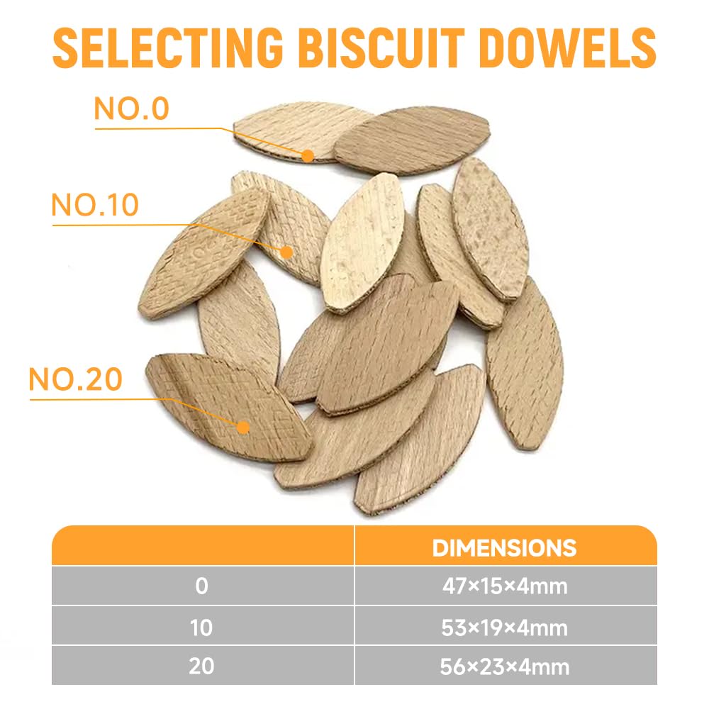 Hoteche 1010W Holz Schlitzfräse - Flachdübelfräse mit 100mm Sägeblatt, 11000rpm, 220-240V - Ideal für Holzplatten, Sperrholz, MDF & mehr - Inklusive Staubbeutel und Zubehör - Max. Schnitttiefe 20mm