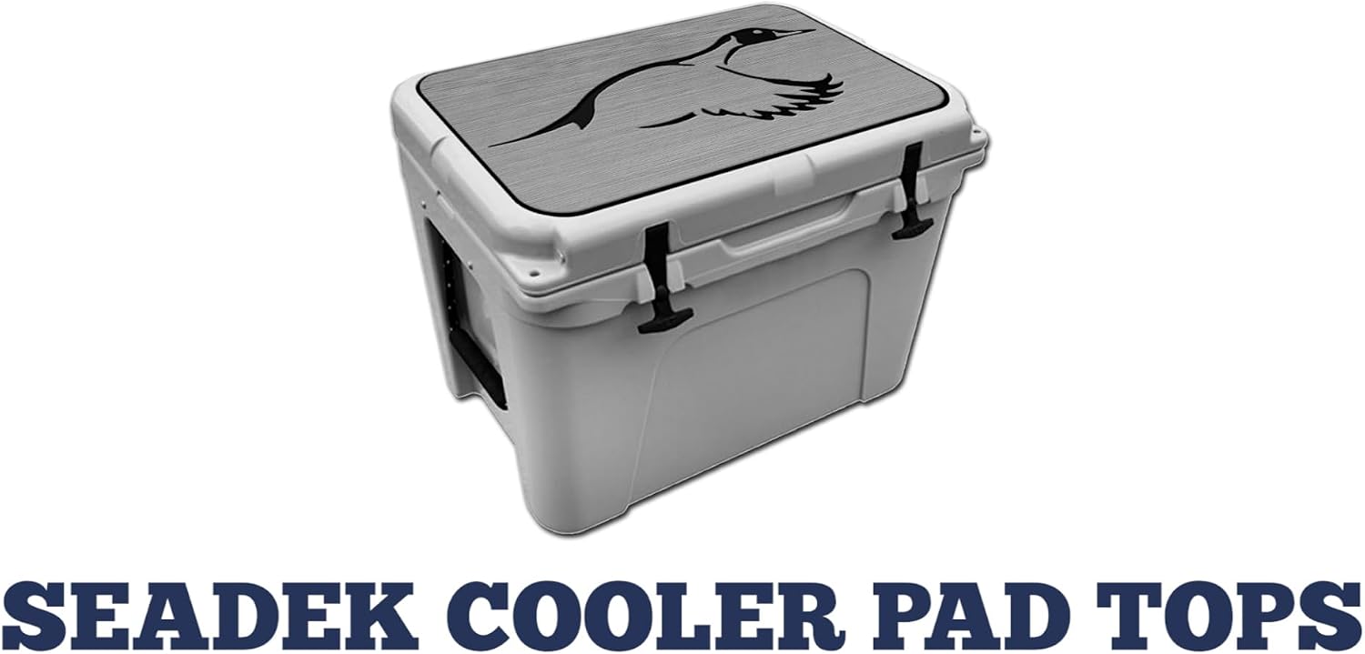 USATuff SeaDek EVA Mat Cooler Pad fits YETI | Peel & Stick Application | Non Slip Comfort Accessories - Duck Solo Hunting Design (StormGray-Black)