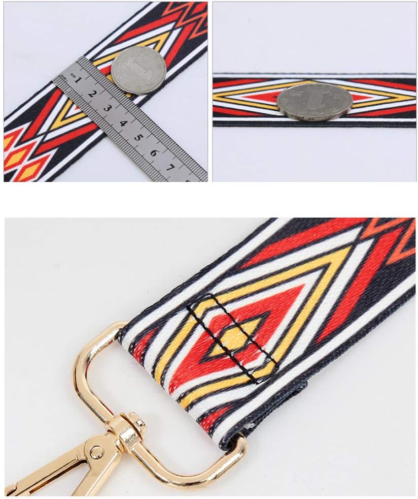 Umily ハンドバッグ クロスボディ ストラップ、幅3.8cm、長さ調節可能 80-140cm、キャンバス素材、ロープスタイル、ブ