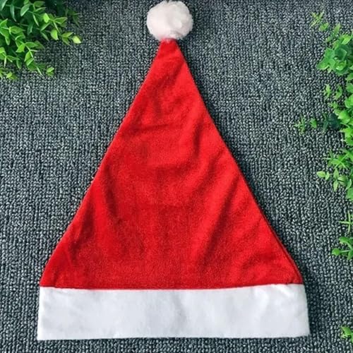 Gorro Natalino Touca Papai Noel Natal Feltro Vermelho c/Pompom Toca Tamanho Único Gorrinho Fantasia