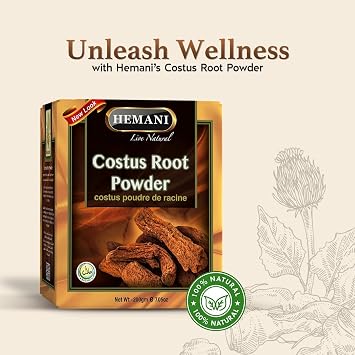 Hemani Costus Root Powder 200g - Qust Al-Hindi (Saussurea Costus) Prophetic Medicine Herb | Traditional Unani & Ayurvedic Formula | Halal, Alcohol-Free | Since 1949