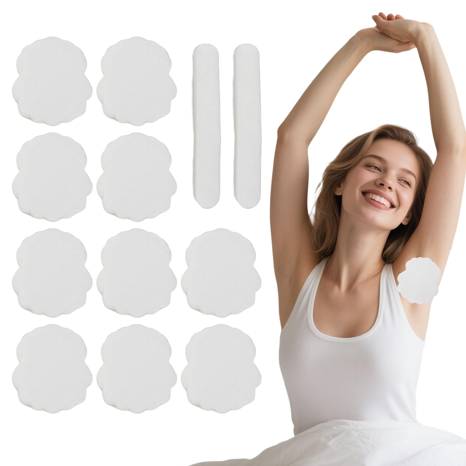 Assorbenti Ascellari, 100 Pezzi Sudore Pad Antisudore per Uomo e Donna, Assorbenti per Ascelle Invisibili e Traspiranti, Protezione Contro Macchie di Sudore, Adesivo Forte per Sport e Ufficio