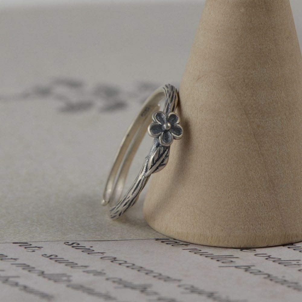 Verstelbare Ring Voor Vrouwen,S925 Sterling Zilver Vintage Verontruste Takken Bloemen Bladeren Etnisch Verstelbare Open Knokkel Staart Ring Vinger Gezamenlijke Teen Ring Sieraden Voor Vrouwen Meisje Verstelbare Ring Voor Vrouwen,S925 Sterling Zilver Vintage Verontruste Takken Bloemen Bladeren Etnisch Verstelbare Open Knokkel Staart Ring Vinger Gezamenlijke Teen Ring Sieraden Voor Vrouwen Meisje