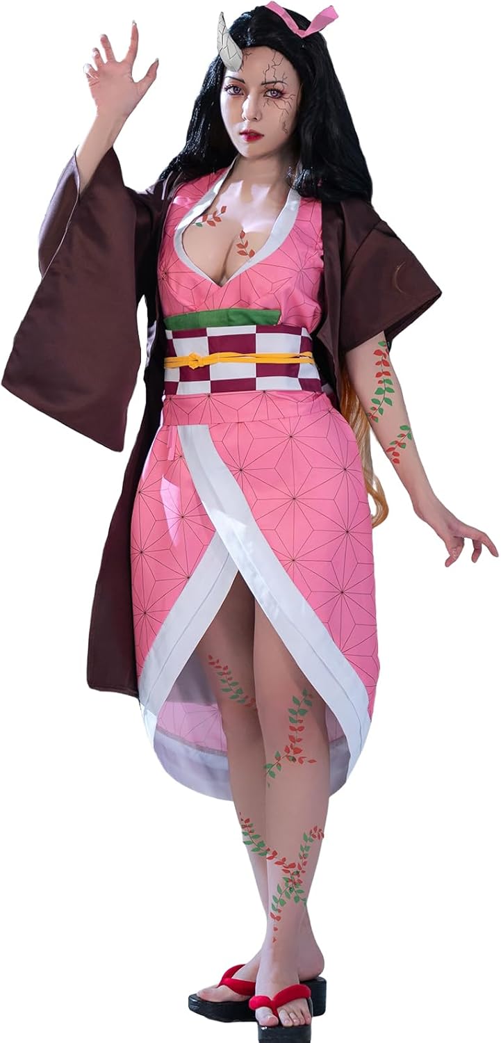 FCCAM Mitsuri Cosplay Anime Tanjiro Zenitsu Costume Adult Outfit