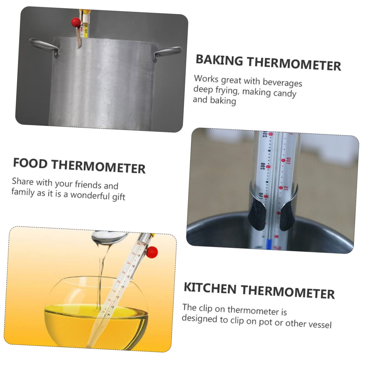 Kitchen Thermometer Baking Tool for Candy Making Beverages