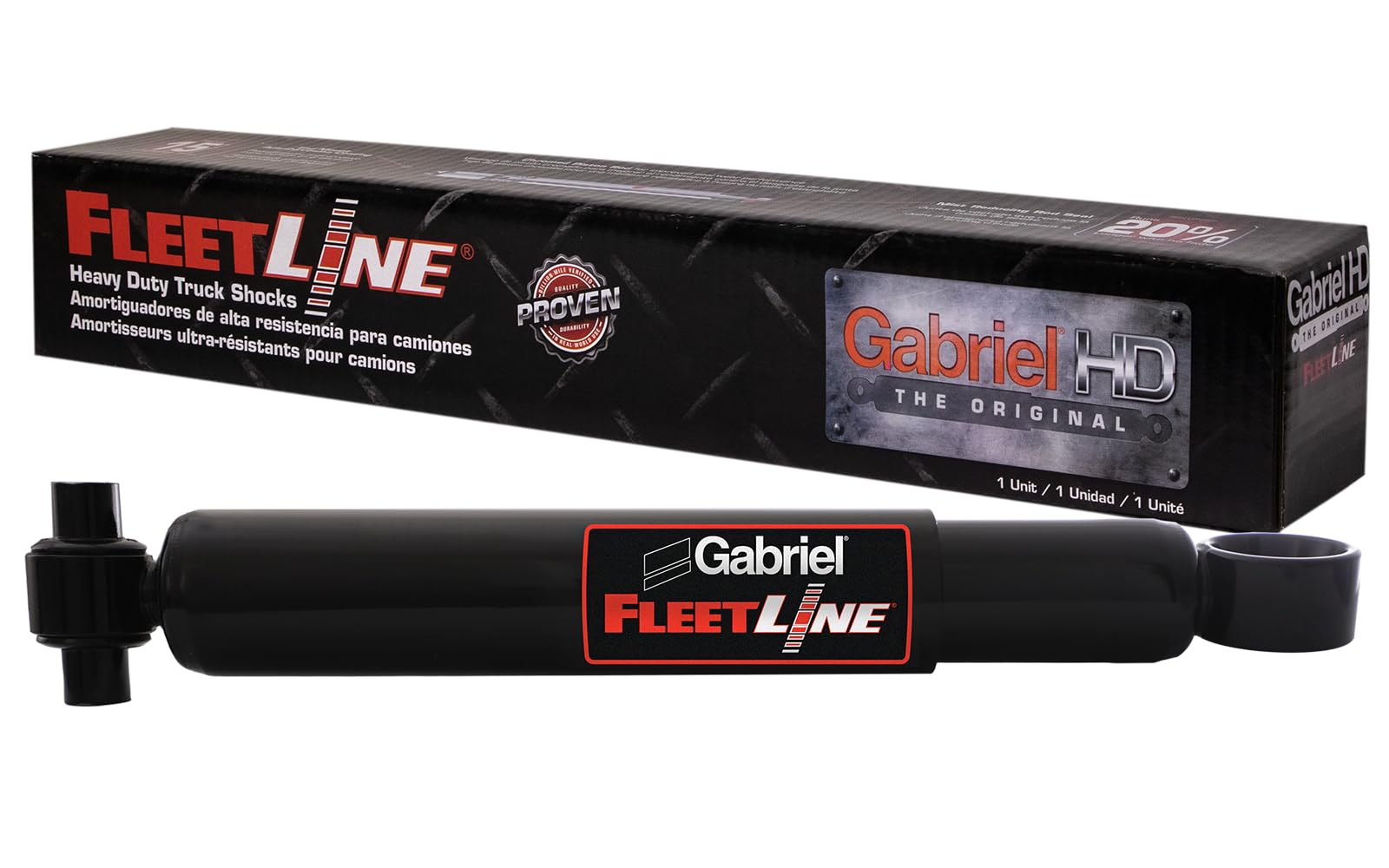 Gabriel 85070 FleetLine HD Truck Front Shocks Fits Kenworth T2000;, T440, T470, T600, T600B, T602, T600A, T660, T700, T800, W900; OEM# 671052, 665858, 6658582, B711001, 6710522