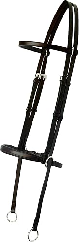 Miniatura 2 de Exion English - Brida sin mordeduras con riendas para caballo, brida cruzada suave y acolchada sin brocas, brida de caballo sin bits para
