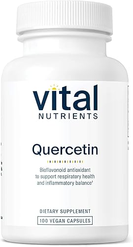 Vital Nutrients Quercetina - Suplemento vegano de quercetina con bioflavonoides para apoyo sinusal, respiratorio, cardíaco y función inmunológica -