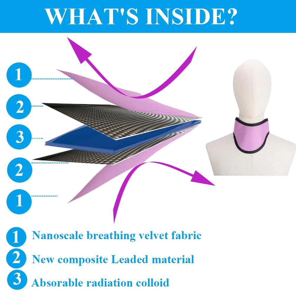 Lead Radiation Thyroid Shield Collar Cover, PinkLead