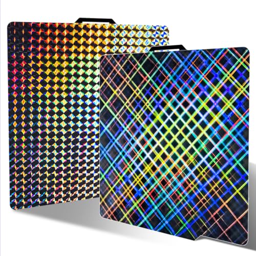Image of JUUPINE 257x257mm Upgraded Build Plate for Bambu Lab X2D /A1 /X1C /X1 /X1E /P1P /P1S /P2S 3D Printer, Smooth Phantom+Smooth Skynet Pattern Double Sided Flexible Spring Steel Plate HeatingBed Platform