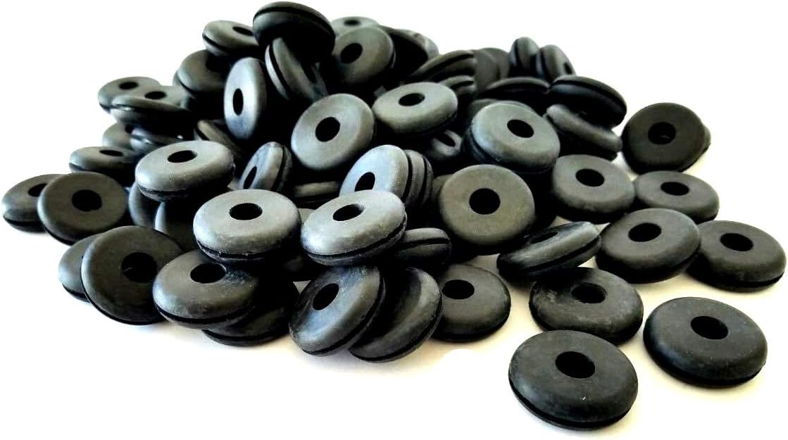 Lot of 50 Rubber Grommets 5/16 Inch Inside Diameter - Fits 3/4 Panel Holes