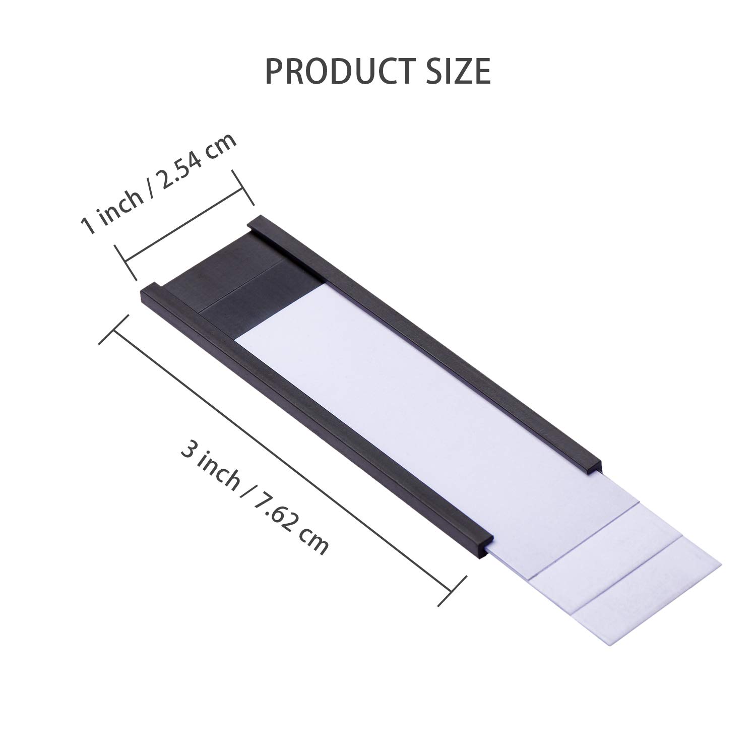 QIUYIDP 100 Pieces Magnetic Label Holders Labels Racks With Magnets - View #11