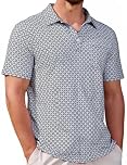 CTU Men's Polo Golf Shirt Quick Dry Moisture Wicking Performance Print Polo Shirts Casual with Pocket Black XXL