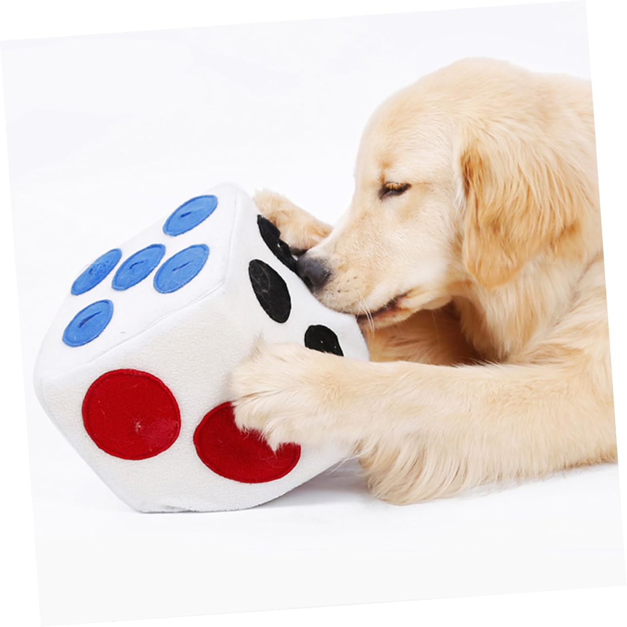 Toddmomy Juguete para Perros de Peluche Forma de Dado, Material de Felpa y Espuma, Fácil de Limpiar Cremallera Invisible, Adecuado para Entrenar y Jugar en Casa