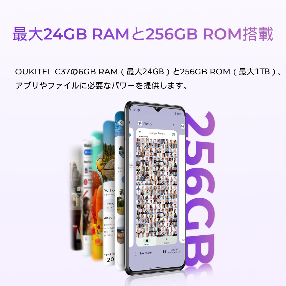 Amazon.com: OUKITEL C37 Smartphone, 24GB RAM+256GB ROM, 6.6