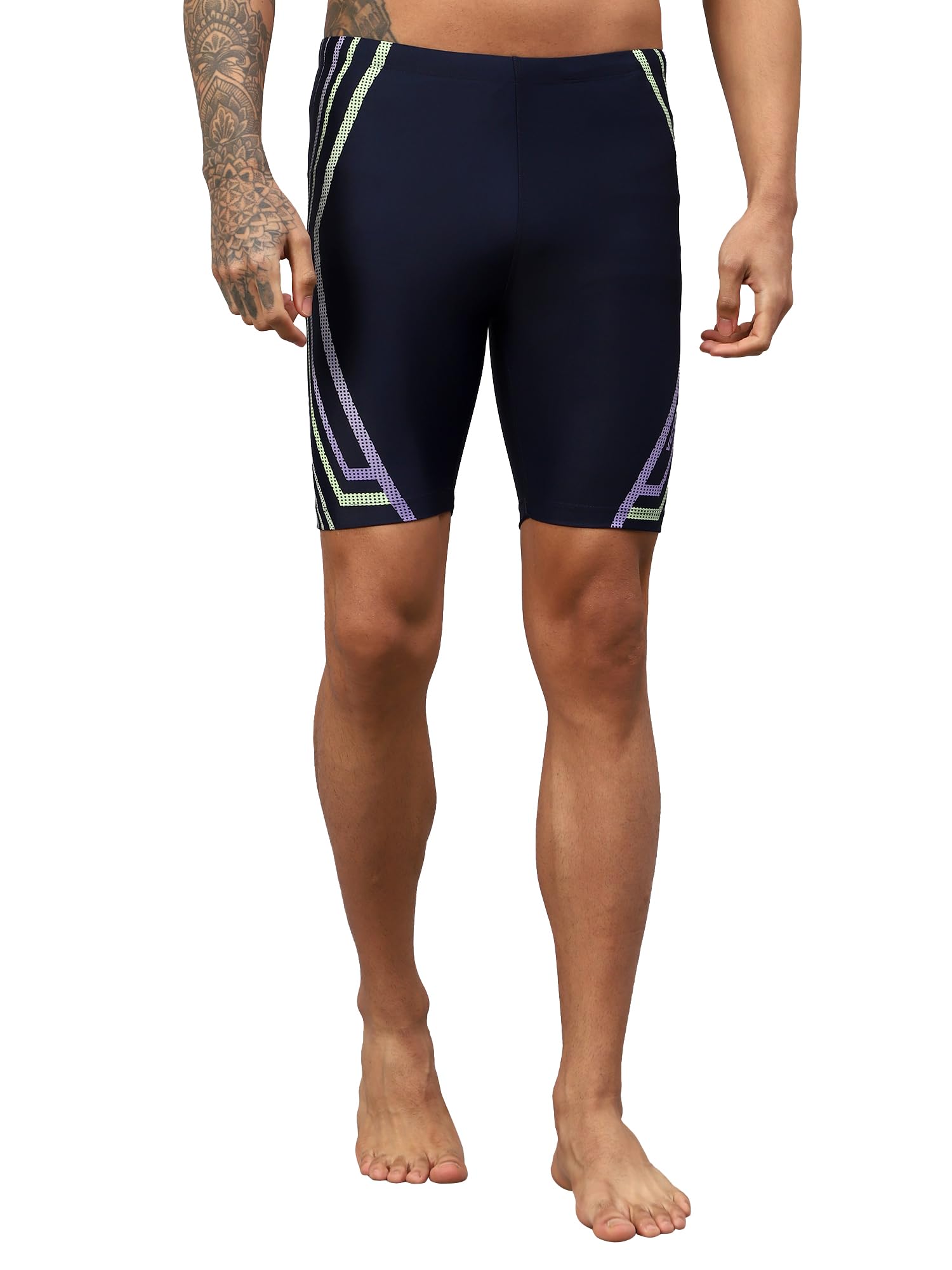 Vector X OMCS-340 Men Printed Compression Lycra Multi-Purpose Shorts (Training,Innerwear,Athletic,Swimming,Skating,Cycling,Fitness)