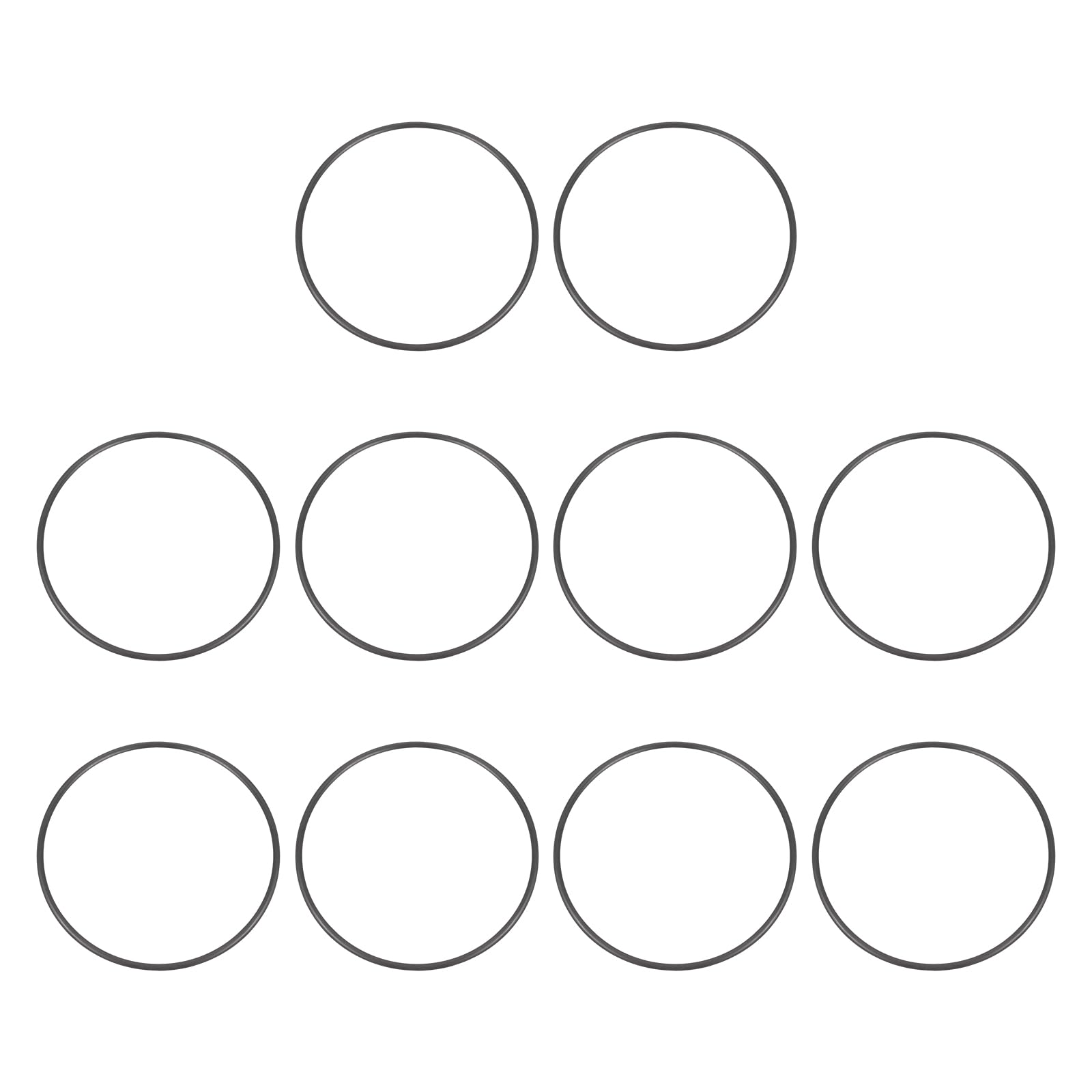 sourcing map 10Pcs AS-158 O-rings, EPDM O-Rings 4-3/4" ID, 5-7/32" OD, 3/32" Width Rubber Gasket Sealing Washers for Water Pipe Seals Water Connections Sinks (70 Durometer, Black)