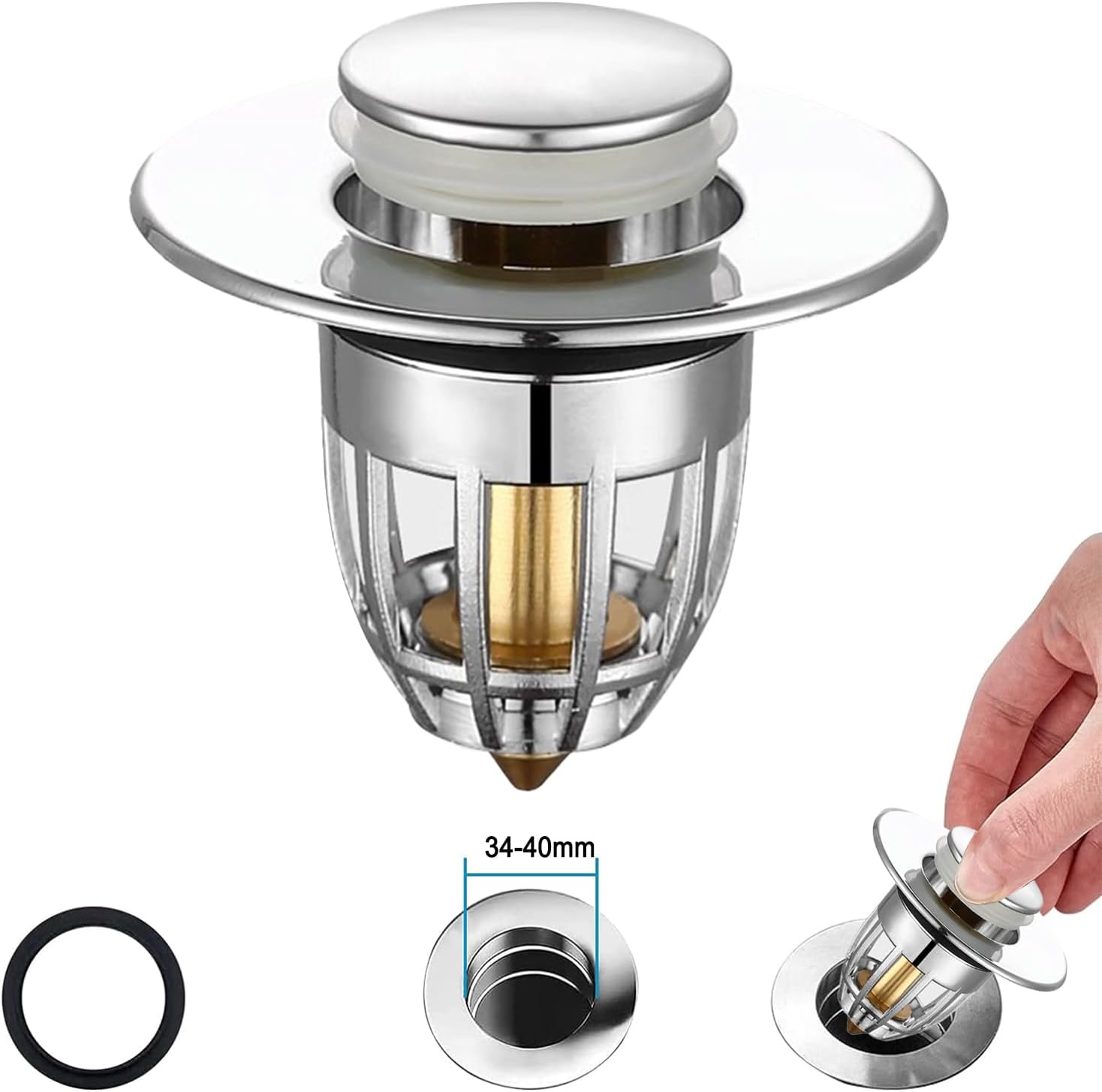 Sink Plug Replacement，Pop Up Universal Bathroom Sink Hole Plug Cover ...