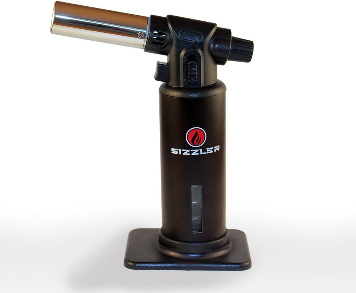 Sizzler | Professional Grade Butane Kitchen Torch | Culinary Torches for Home Cooking or Chefs | Great Blow Torch for Soldering, Brazing, Crafts. Perfect Creme Brulee Torch | Great for Dabs